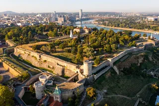 aerial view of Belgrade Fortress