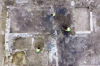 Excavation near Rome of Castel di Guido