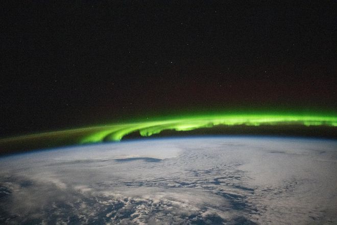 An aurora from the ISS An aurora from the ISS