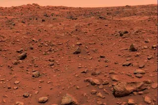 rocky surface of Mars captured by Viking I