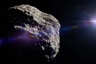 Illustration of an asteroid, that could be a dark comet