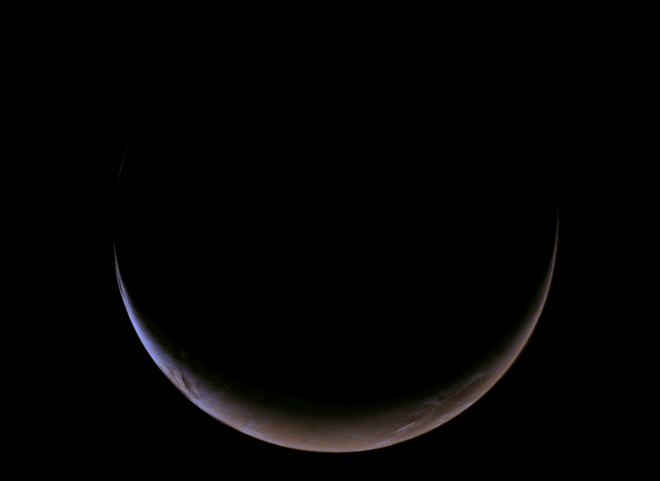 Crecent image of Mars taken by Psyche Crecent image of Mars taken by Psyche