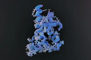3D illustration of a misfolded prion protein associated with fatal prion diseases.
