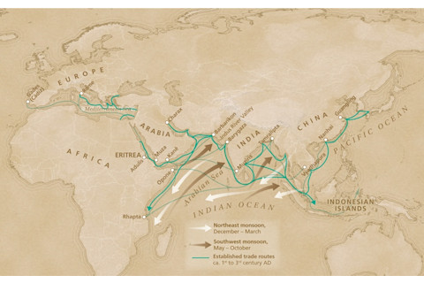 Ancient Indian Ocean Trade Route Map - Discover