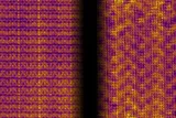 view of  CeTe3 from striped to checkered
