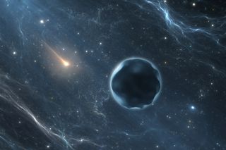 Illustration of a white dwarf core and extinct star, relevant to Chandrasekhar's research