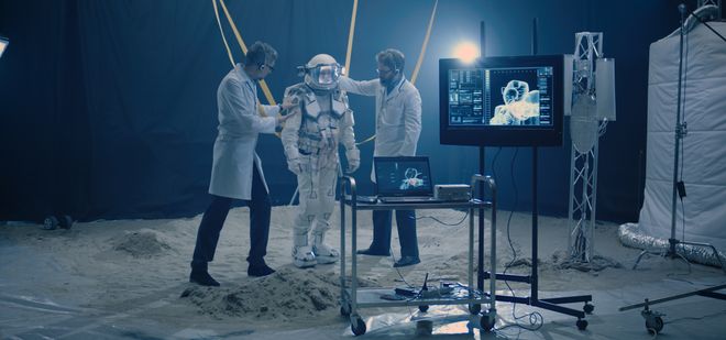 an astronaut in training at NASA