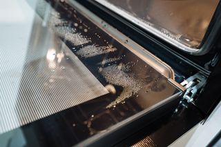 Dots on a oven door 