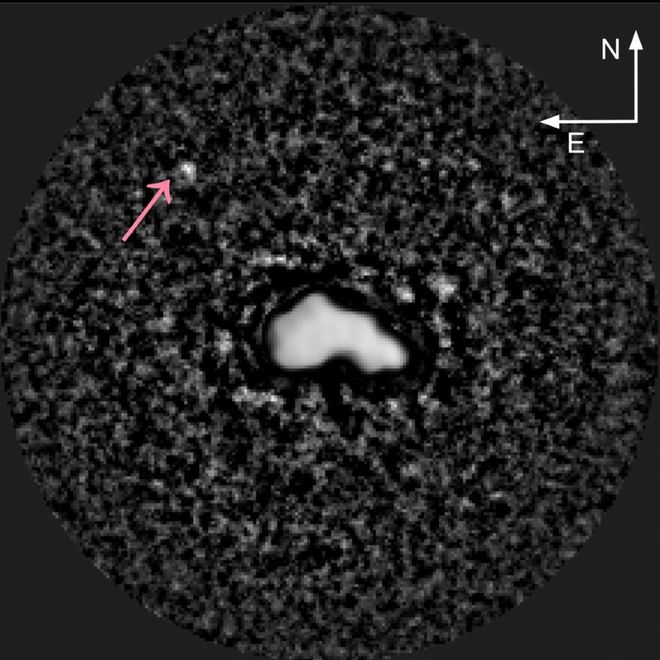 image of asteroid (44) Nysa and moon