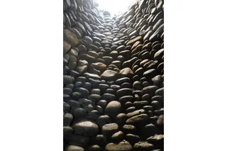 the inside of the stony Etruscan well