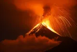 Fuego volcano eruption, not associated with the 2026 eruption
