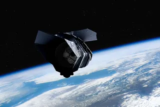 Illustration of the Roman telescope in space