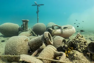 ancient amphorae underwater 