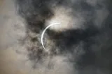 solar eclipse reaching near totality 
