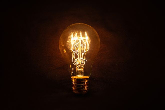 Light bulb, showing the scientific discovery of electricity