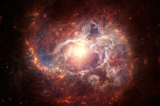 Illustration of the universe, concept of the big bang theory