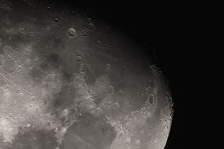 close up of the moon's surface