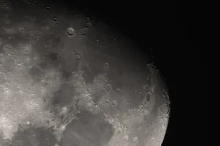 close up of the moon's surface