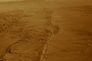 Aerial view of the San Andreas Fault 