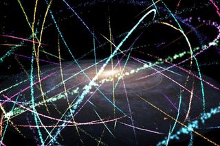 bright stellar streams around a galaxy