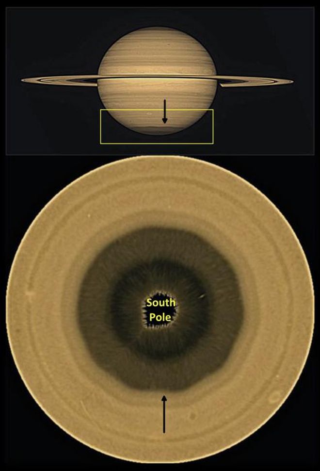 Diagram of the decagon wave on Saturn Diagram of the decagon wave on Saturn