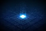 Illustration of AI microchip 
