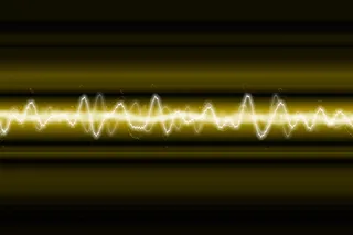 yellow digital soundwaves 