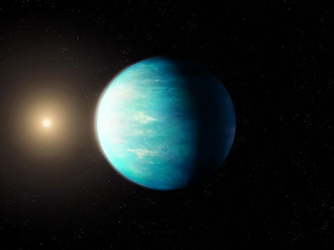 blueish exoplanet 