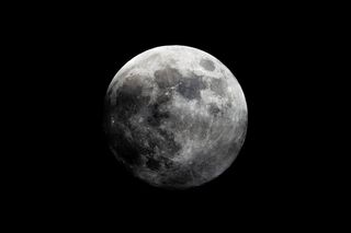 the moon in space 