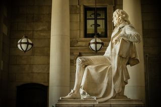 Historical statue of Thomas Jefferson