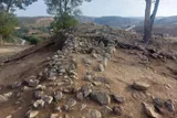 ancient rock wall that was once a defensive structure 