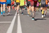 Marathon runners running the race