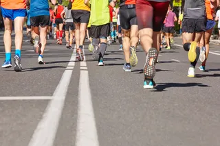 Marathon runners running the race