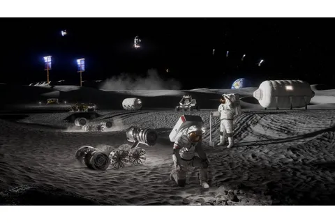 habitats, rovers, power systems, and cargo operations on the moon