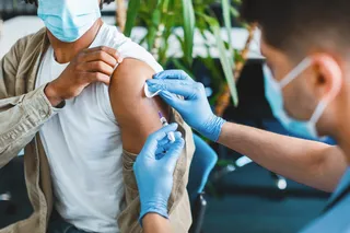 Person getting a flu shot