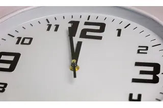 Clock ticking close to midnight