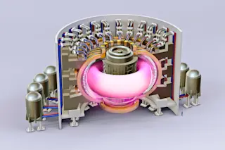 JET nuclear fusion reactor, energy produced thanks to the fusion of atoms, the process that powers the Sun 