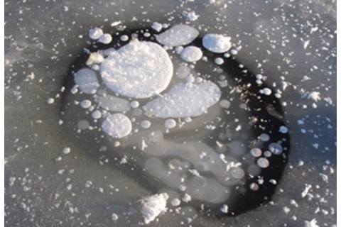 Methane Bubbles in Ice - USGS