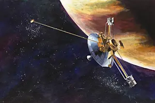 Pioneer 10 flies past Jupiter as the first mission to the giant planet. (Credit: NASA on the Commons (Flickr))