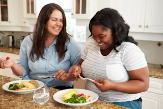 Women Eating Weight Loss Diet 