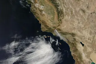 September 2006 MODIS image of southern California taken by the Aqua satellite. NASA Earth Observatory.