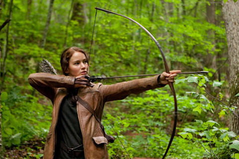 Katniss Everdeen in the film "The Hunger Games." Credit: Lionsgate Entertainment
