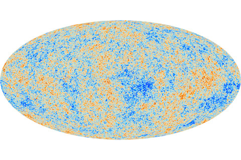 The cosmic microwave background is the biggest thing we can observe in the universe. Or is it the smallest? (Credit: ESA/Planck)