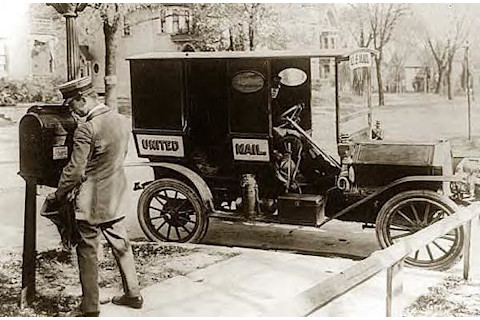 Mailman+&+truck,+1909.JPG